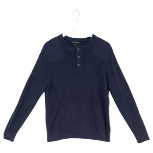 Banana Republic Men's 3 Button Sweater Size Medium in Navy
